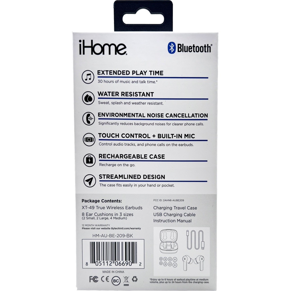 Picture of iHome XT-49 True Wireless Earbuds & Charger Case