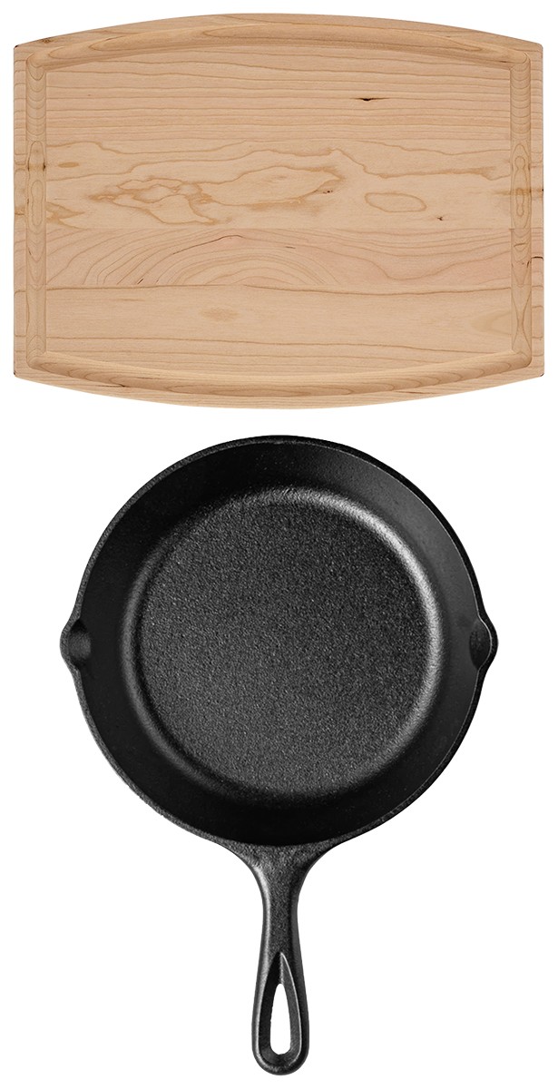Picture of Lodge 8" Skillet/12" Arch Cutting Board Gift Set