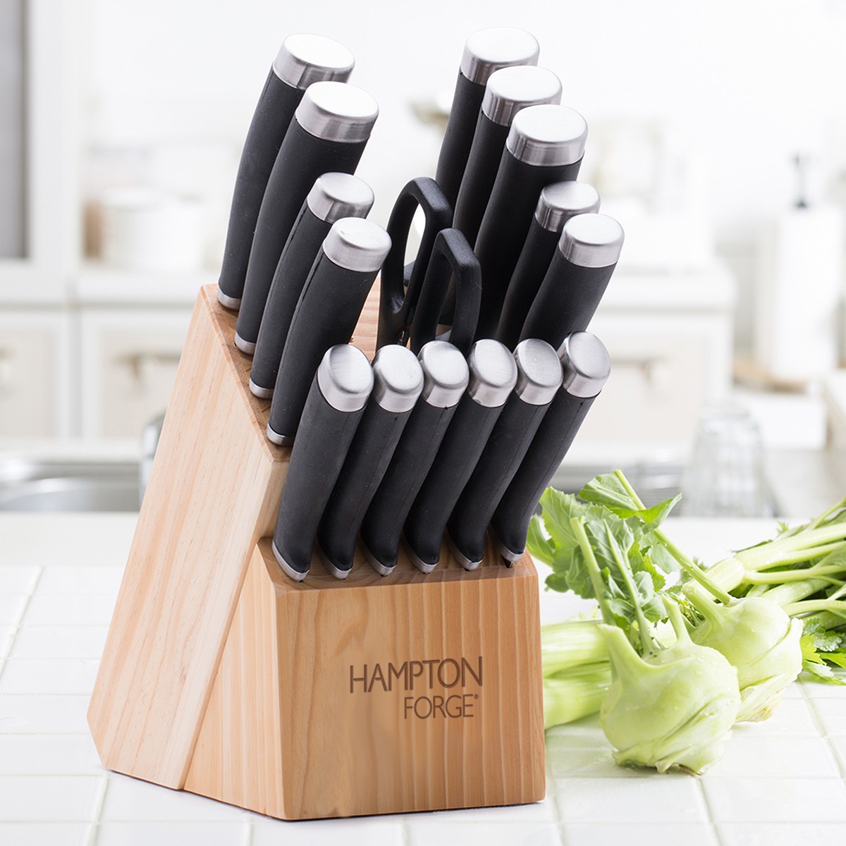 Picture of Hampton Forge Epicure 17 Piece Cutlery Block Set