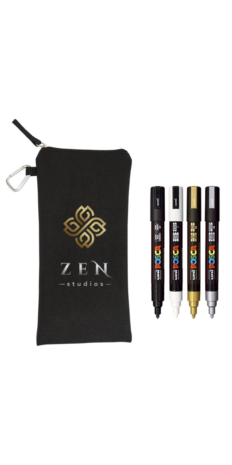 Picture of POSCA 4 Piece Metallic Marker Set with Bag