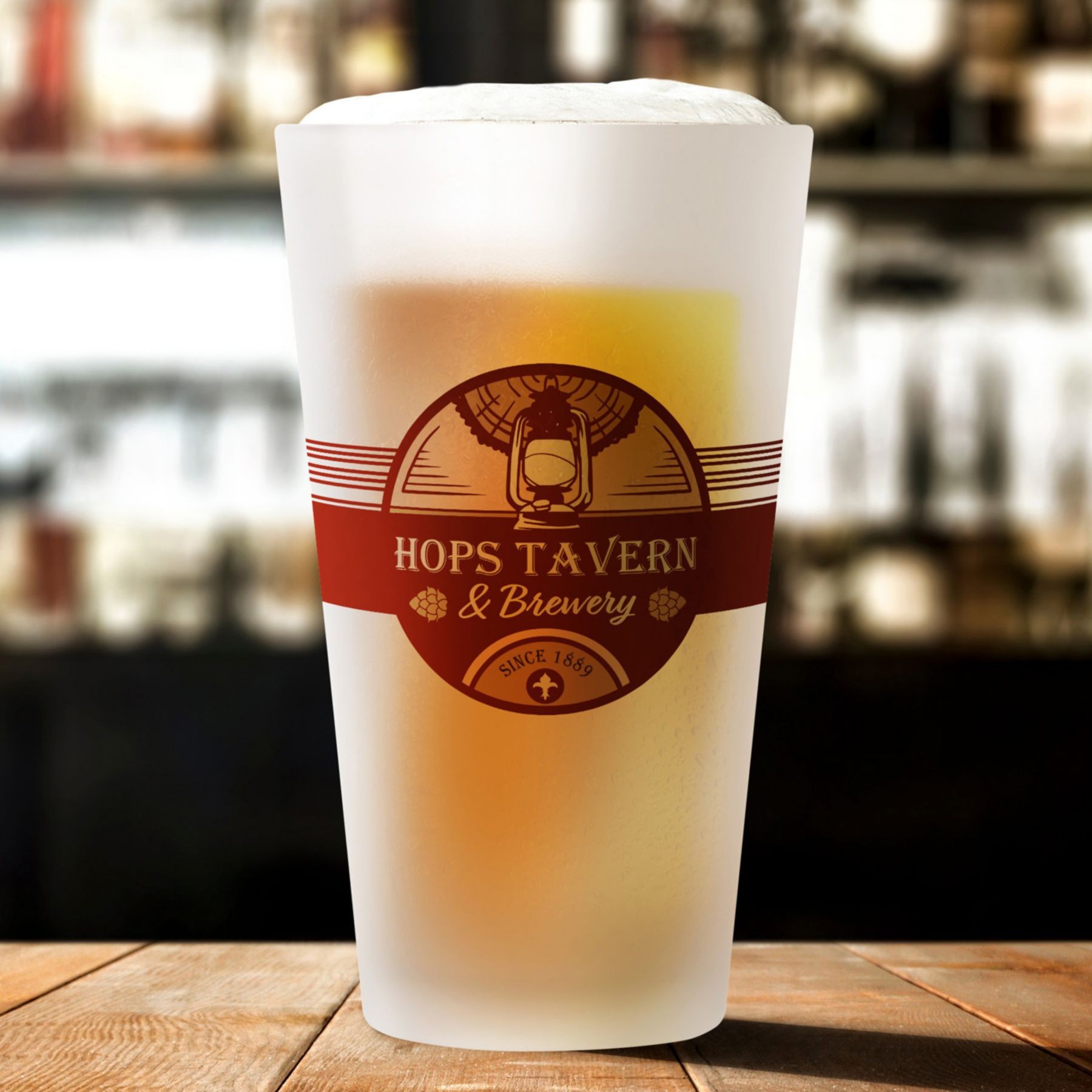 Picture of Pod Full Color Frosted Pint Glass