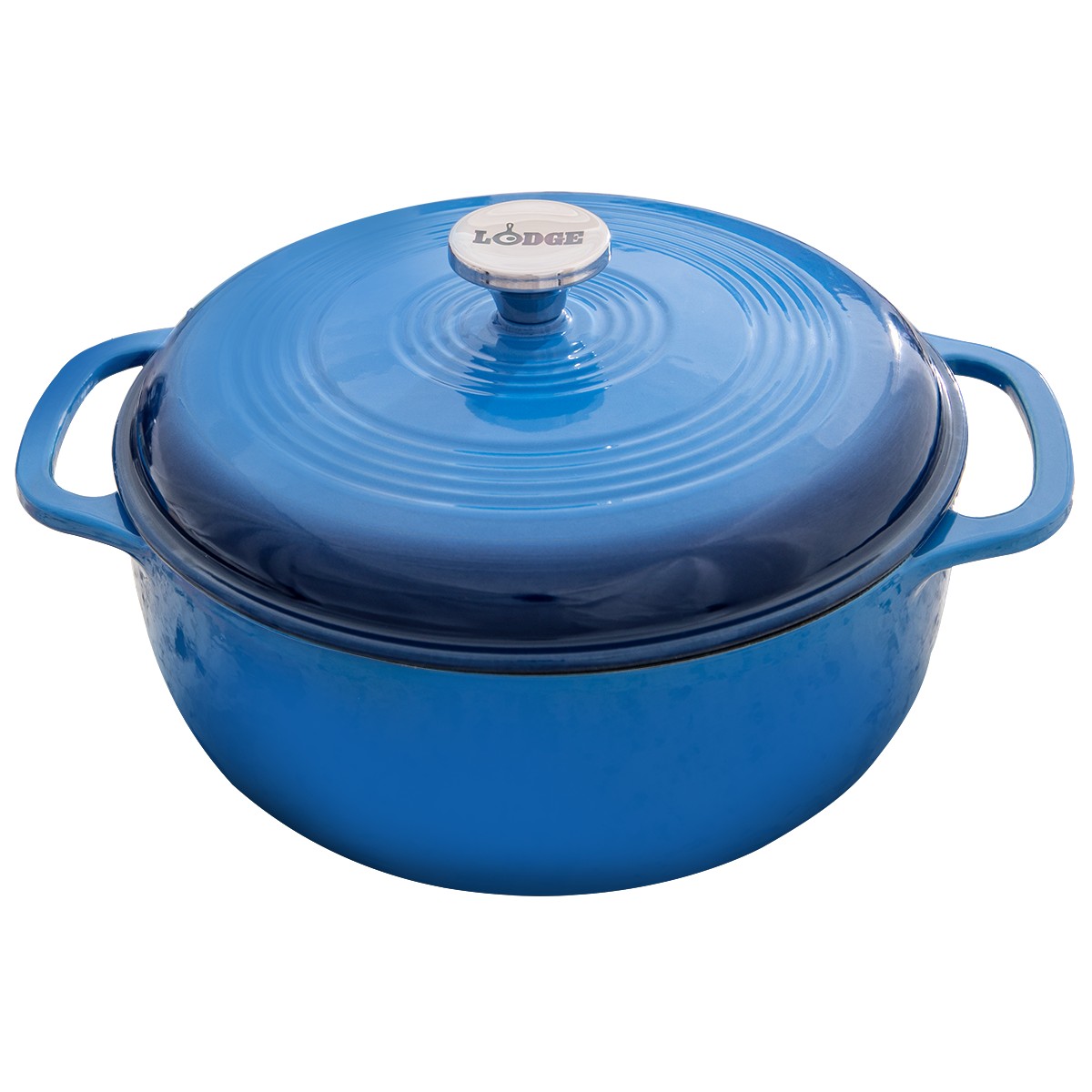Picture of Lodge 6 Qt Blue Enameled Cast Iron Dutch Oven