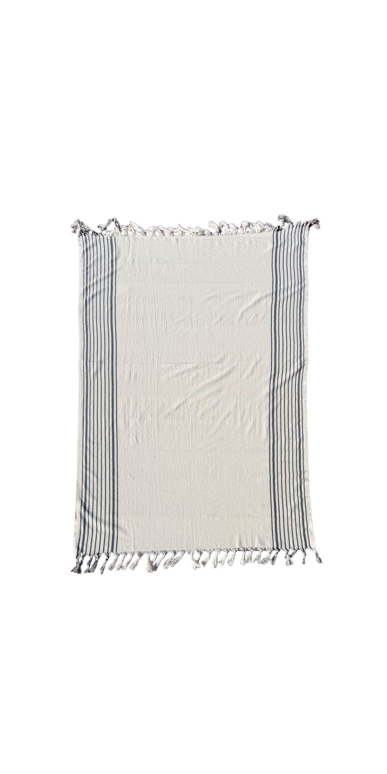 Picture of Ivory Shore Open Striped Peshtemal Towel
