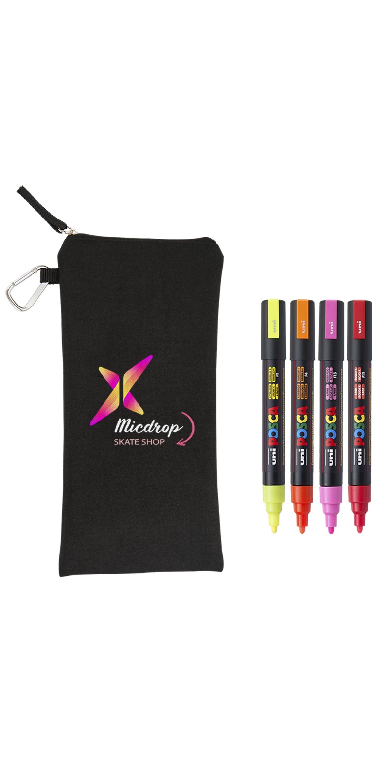 Picture of POSCA 4 Piece Neon Marker Set with Bag