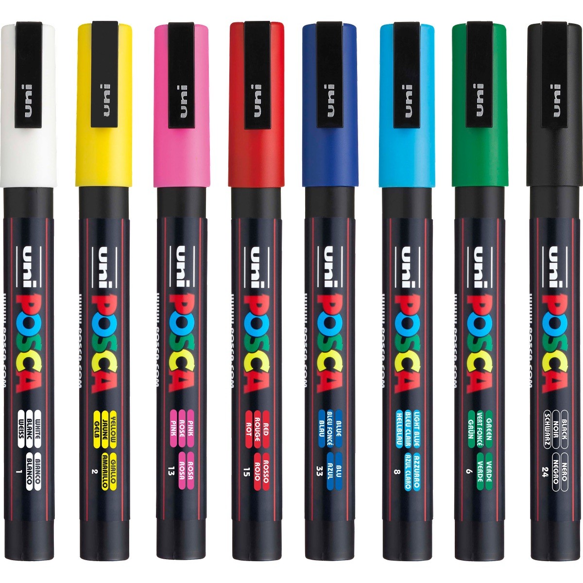 Picture of POSCA 8 Piece Basic Marker Set with Bag - Fine