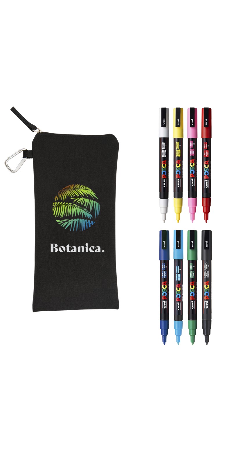 Picture of POSCA 8 Piece Basic Marker Set with Bag - Fine