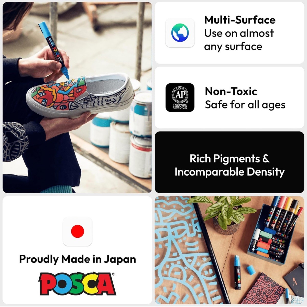 Picture of POSCA 8 Piece Basic Marker Set with Bag - Medium