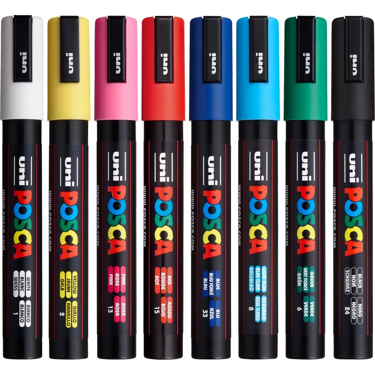Picture of POSCA 8 Piece Basic Marker Set with Bag - Medium