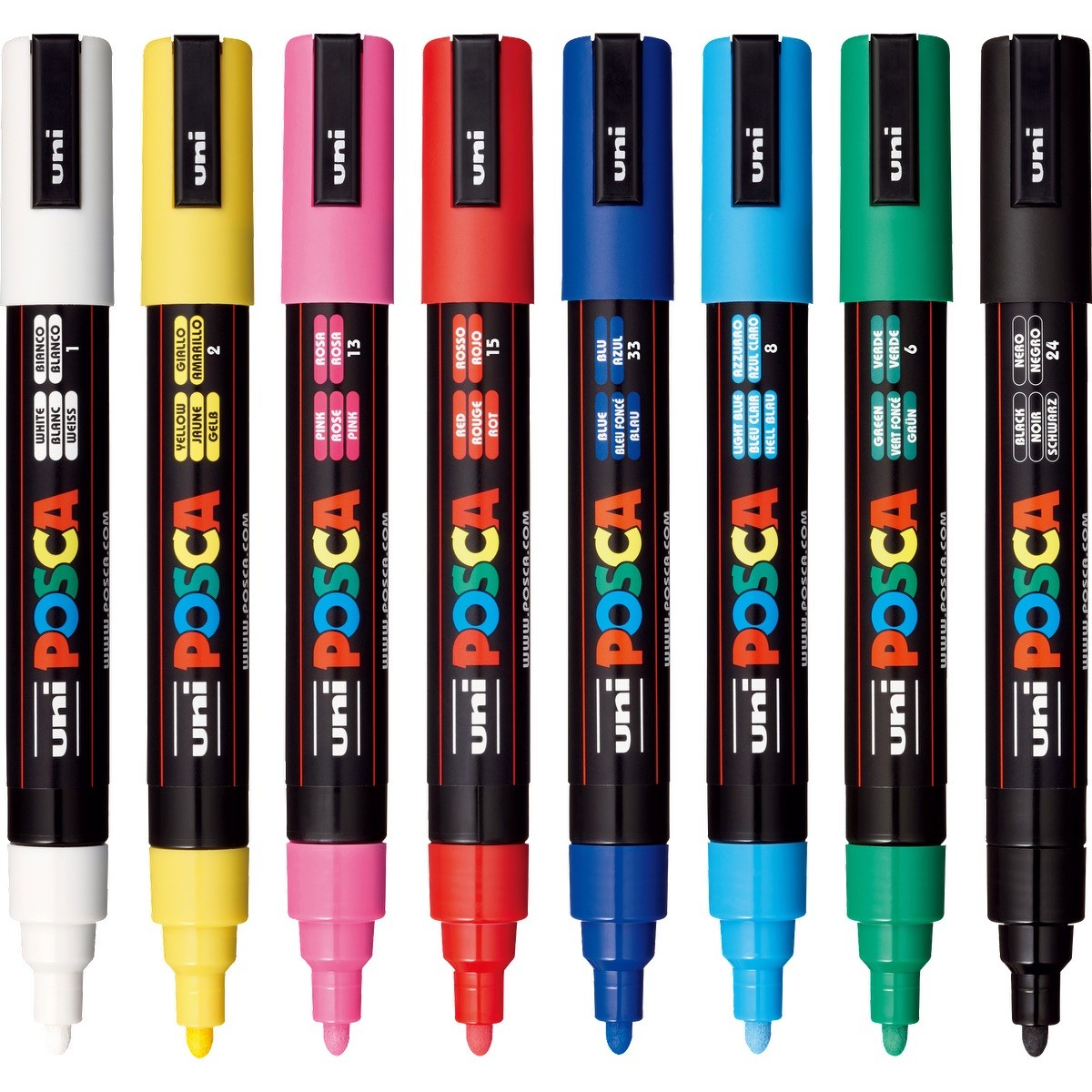 Picture of POSCA 8 Piece Basic Marker Set with Bag - Medium