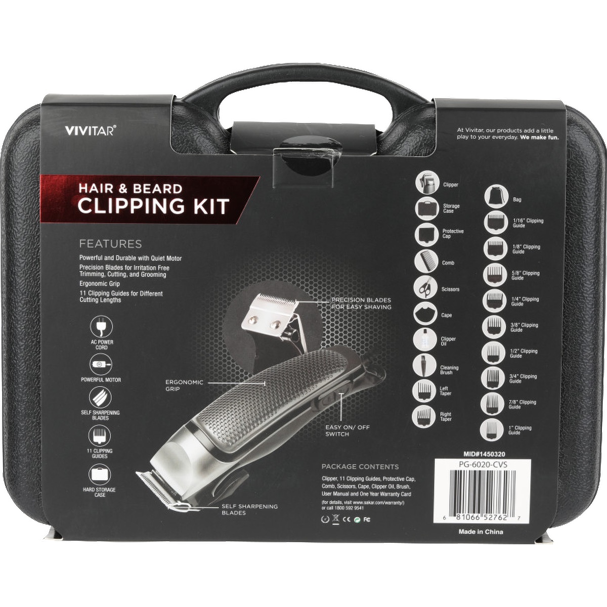 Picture of Vivitar 20 Piece Hair & Beard Clipping Kit