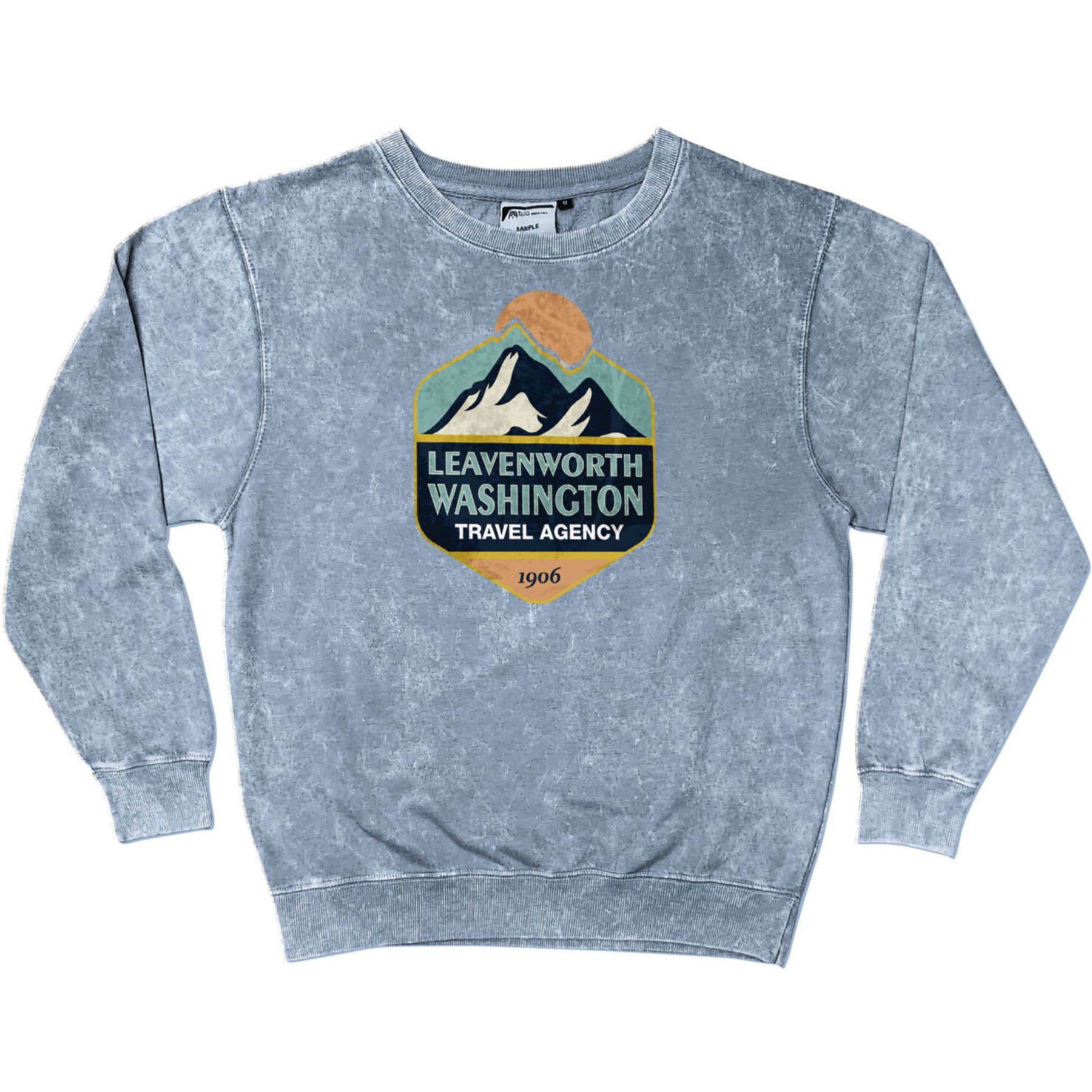 Picture of Acid Washed Crew Neck Sweatshirt - Screen