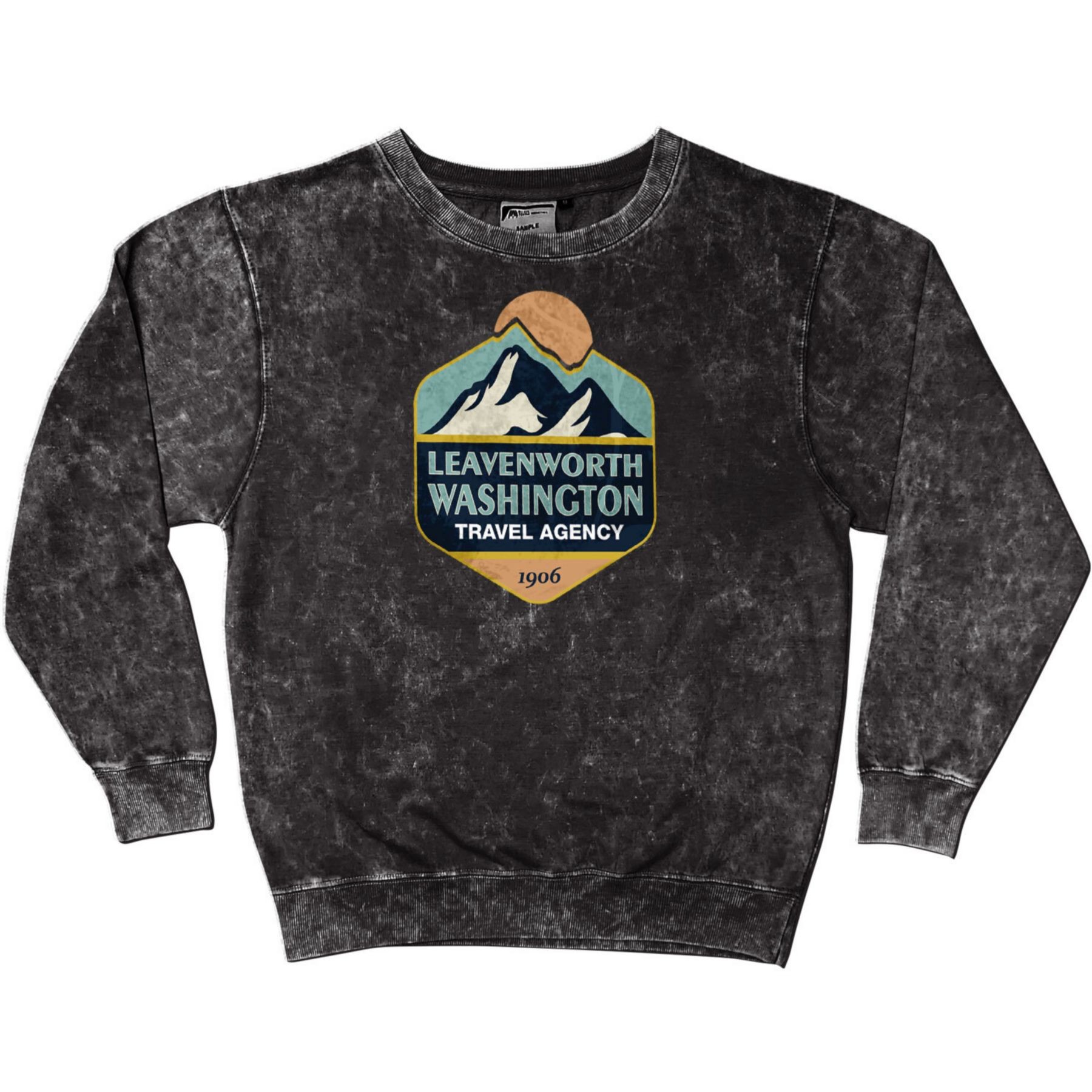 Picture of Acid Washed Crew Neck Sweatshirt - Screen