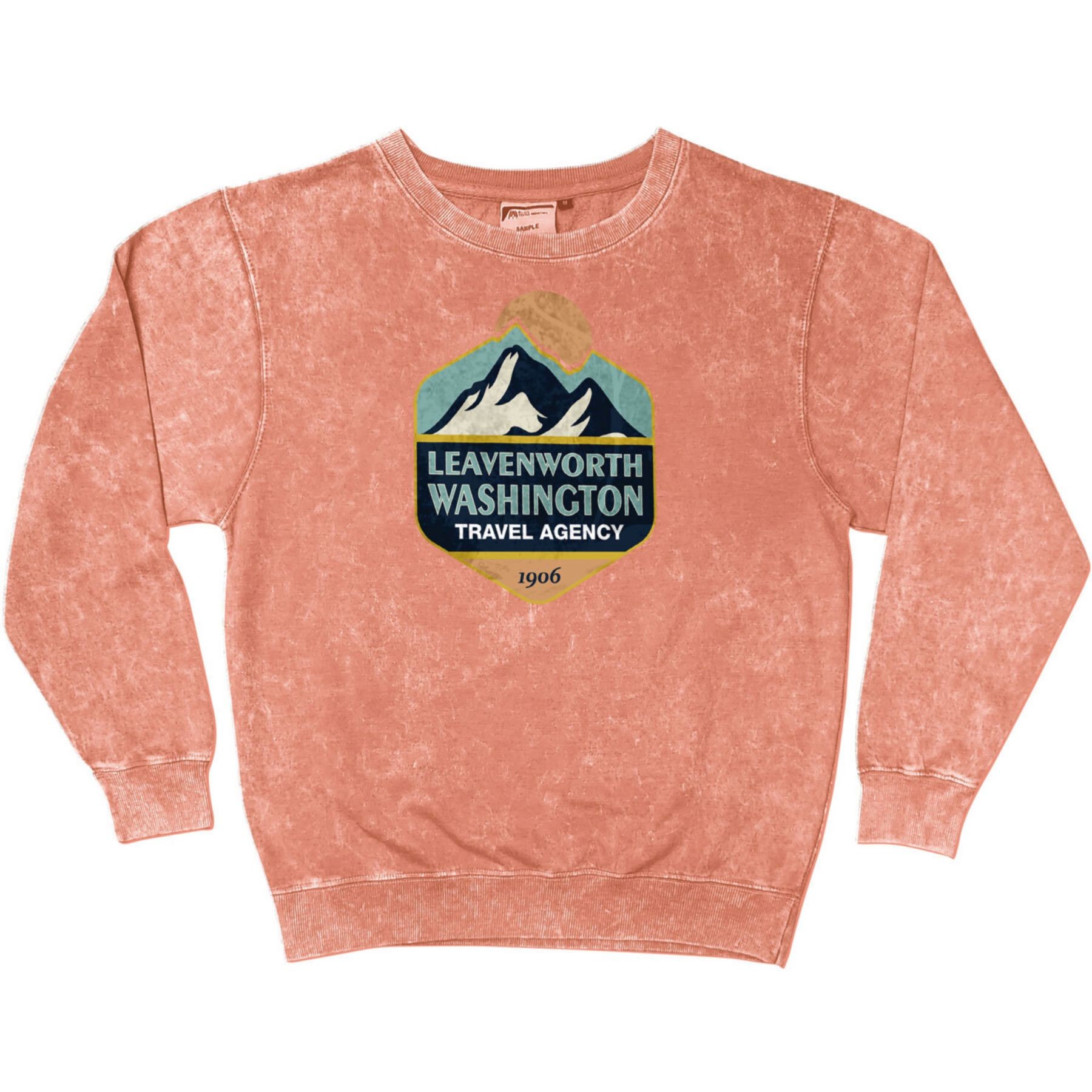 Picture of Acid Washed Crew Neck Sweatshirt - Screen