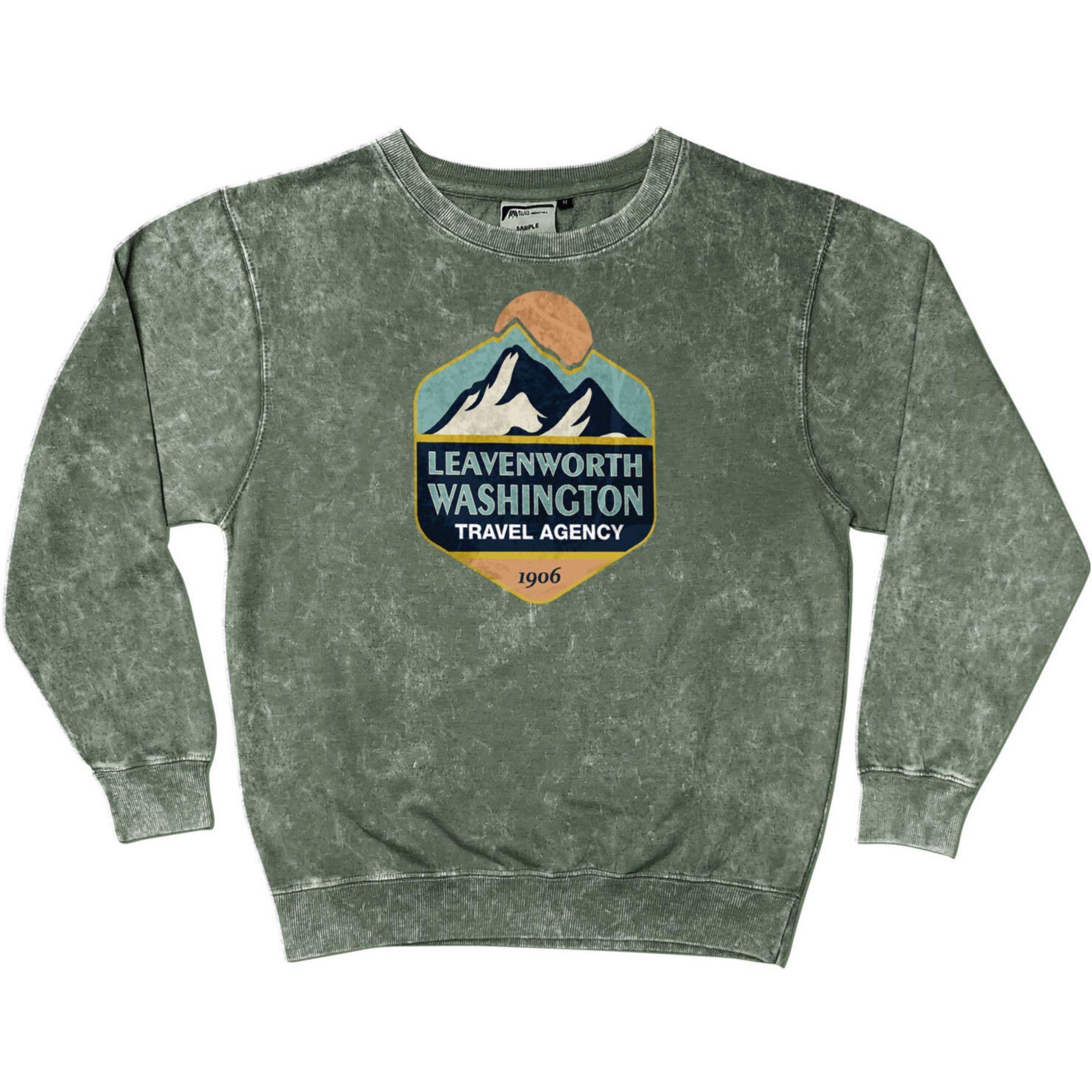Picture of Acid Washed Crew Neck Sweatshirt - Screen