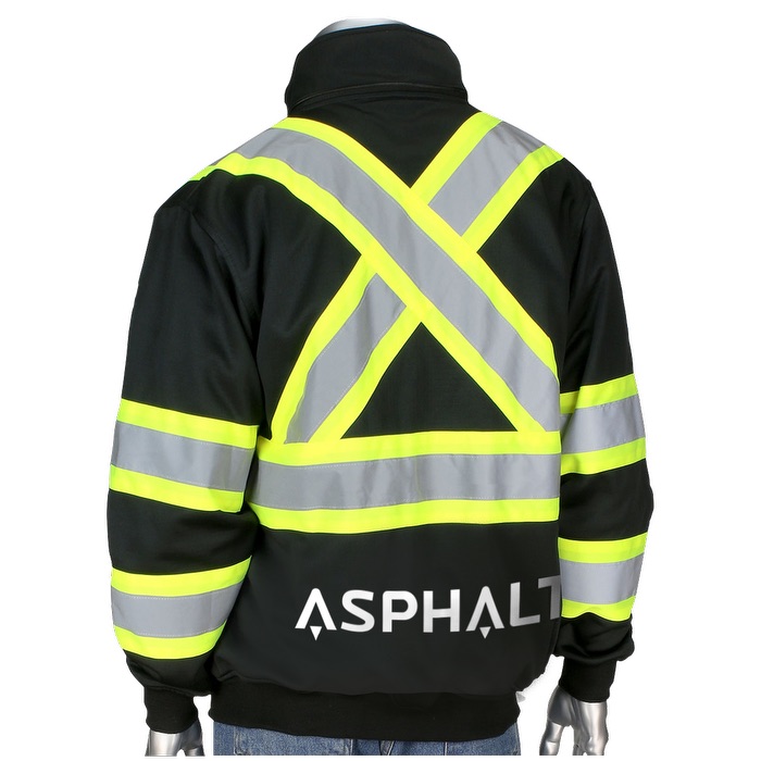 Picture of Two-Tone X-Back Full Zip Fleece Black Sweatshirt