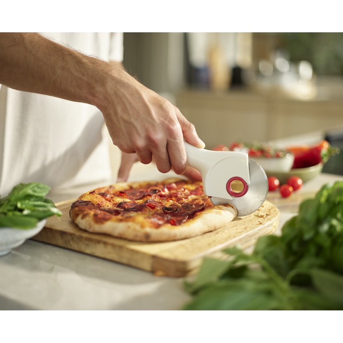 Picture of Joseph Joseph Ringo Easy-clean Red Pizza Cutter