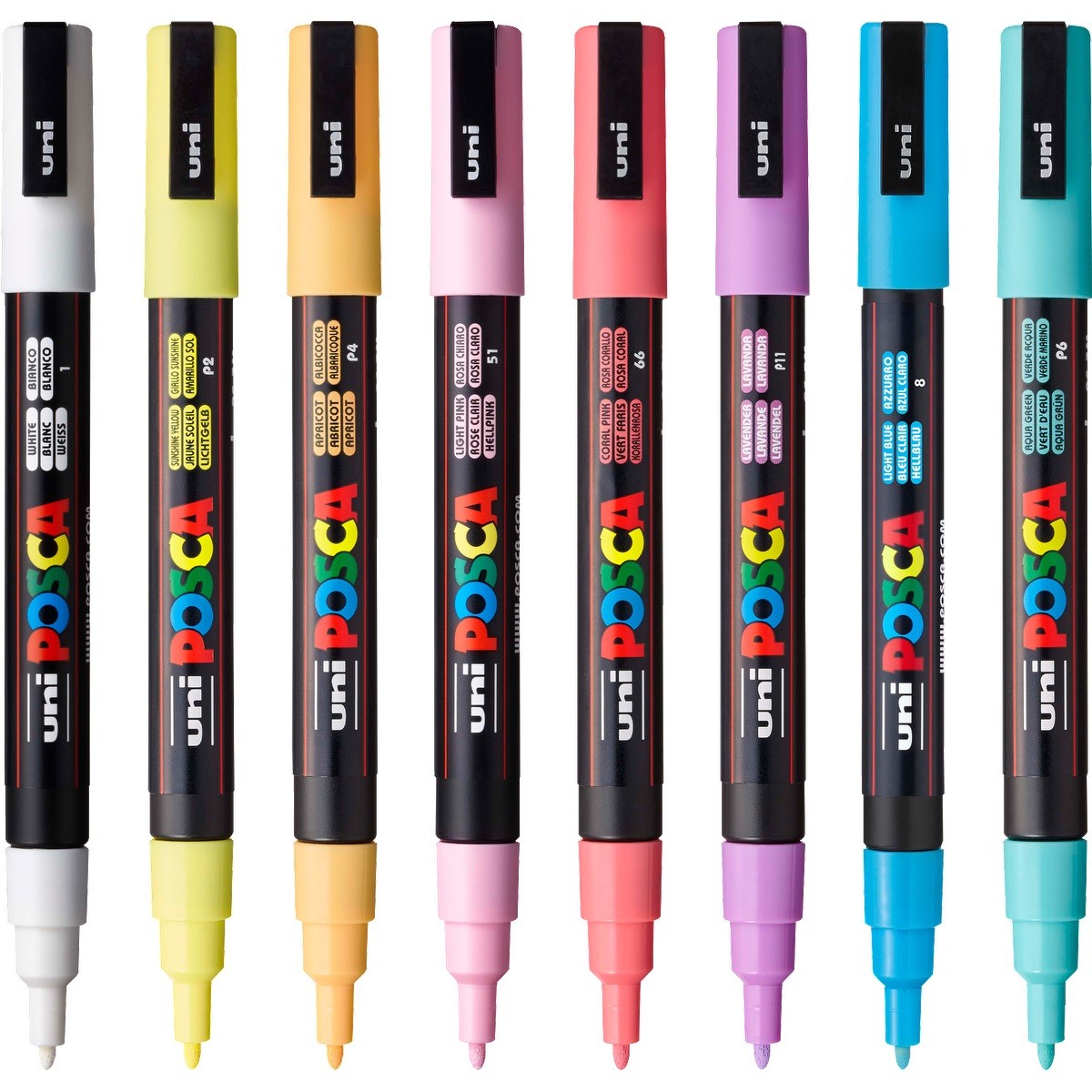 Picture of POSCA 8 Piece Soft Marker Set with Bag - Fine
