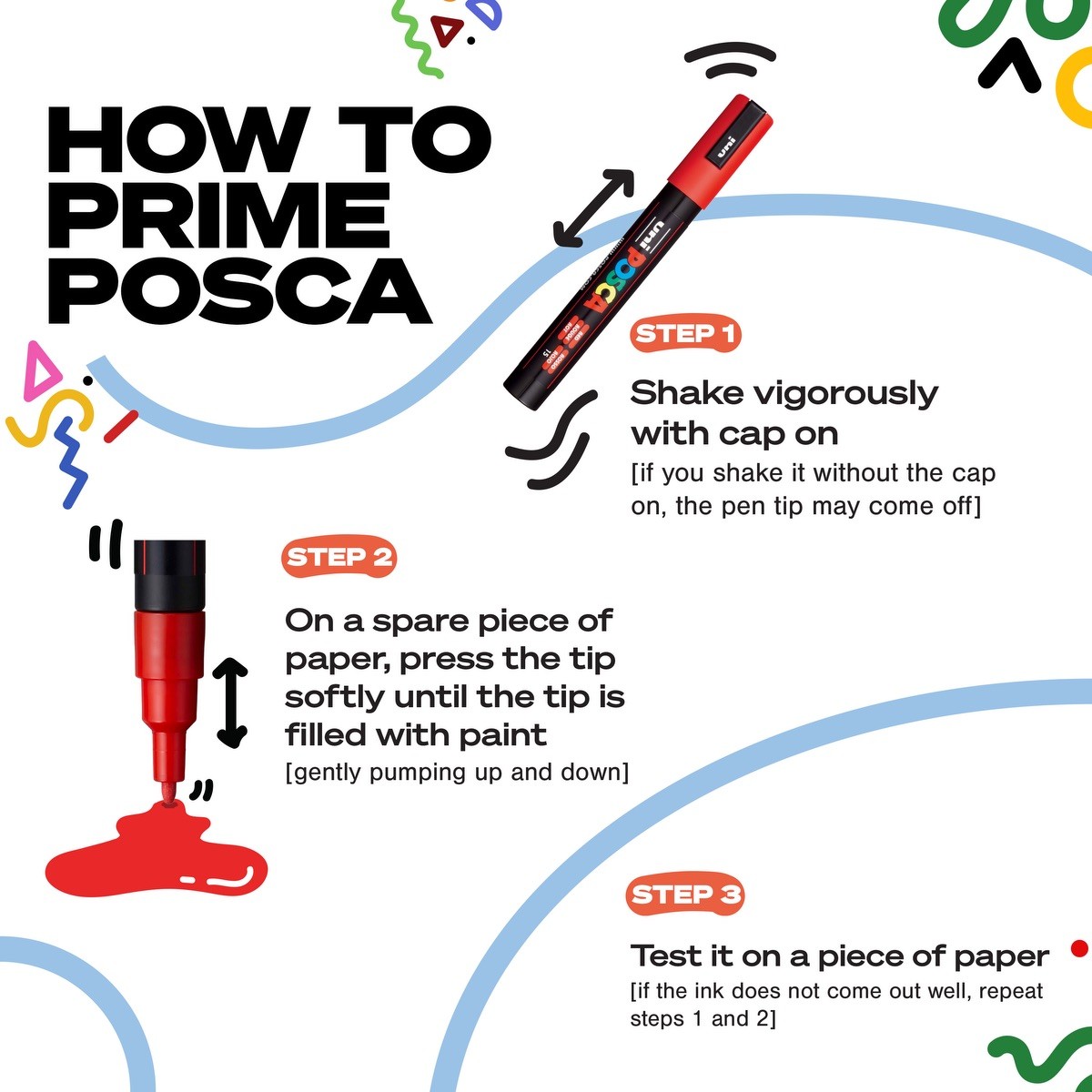 Picture of POSCA 12 Piece Basic Marker Set with Bag