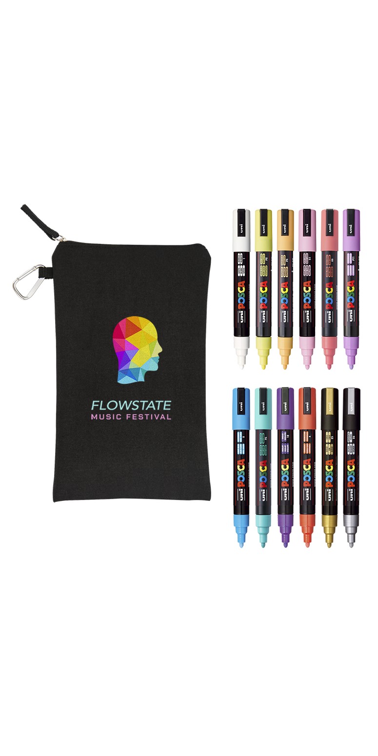 Picture of POSCA 12 Piece Soft Marker Set with Bag