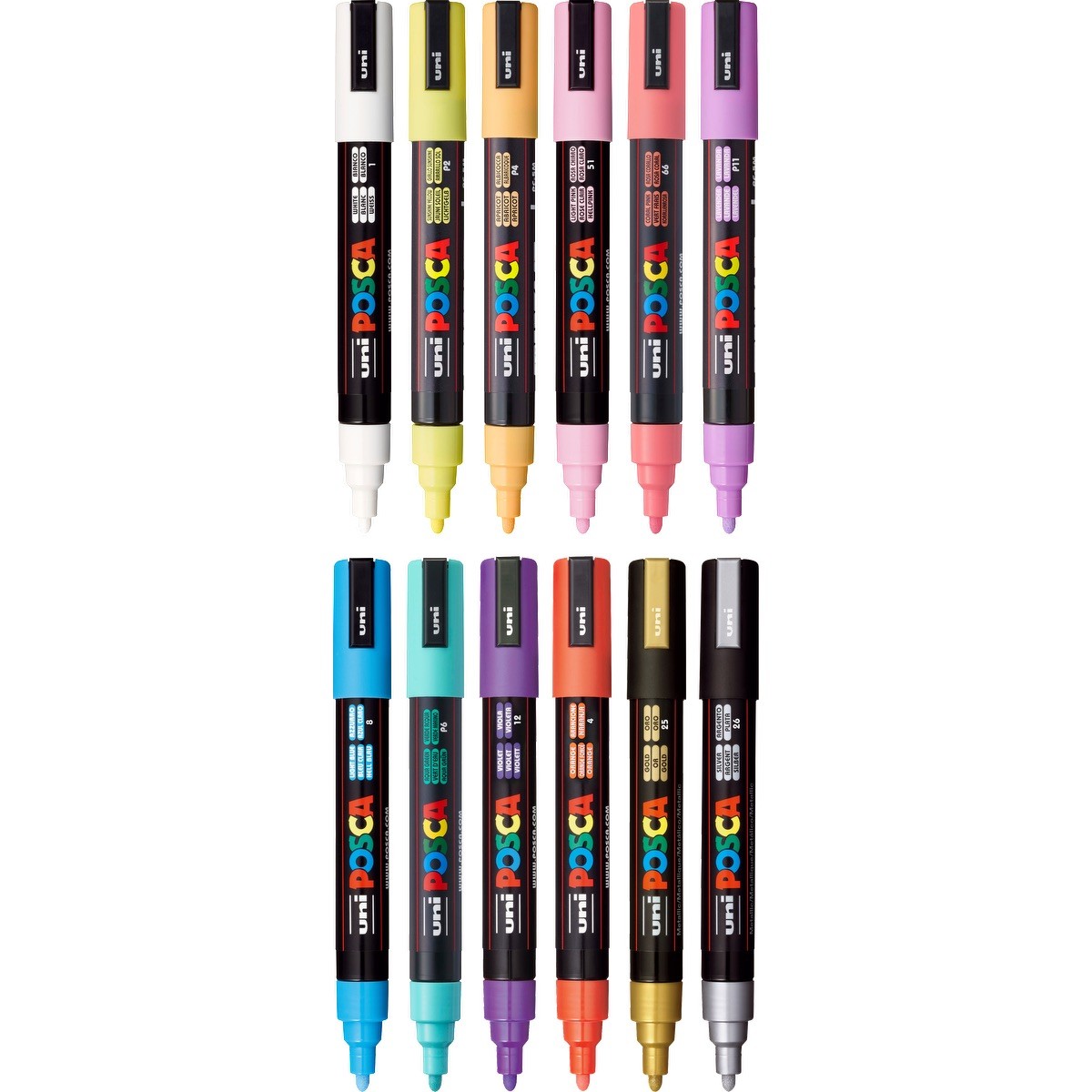 Picture of POSCA 12 Piece Soft Marker Set with Bag