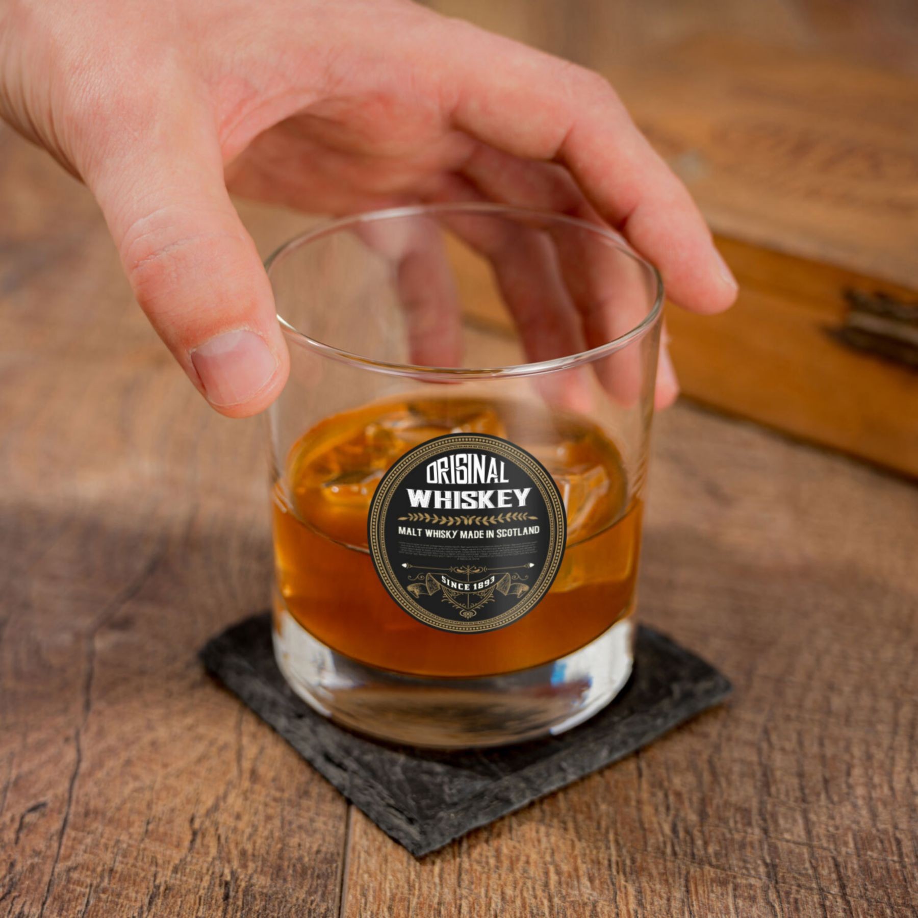 Picture of Full Color Whiskey Glass 10.5 Oz