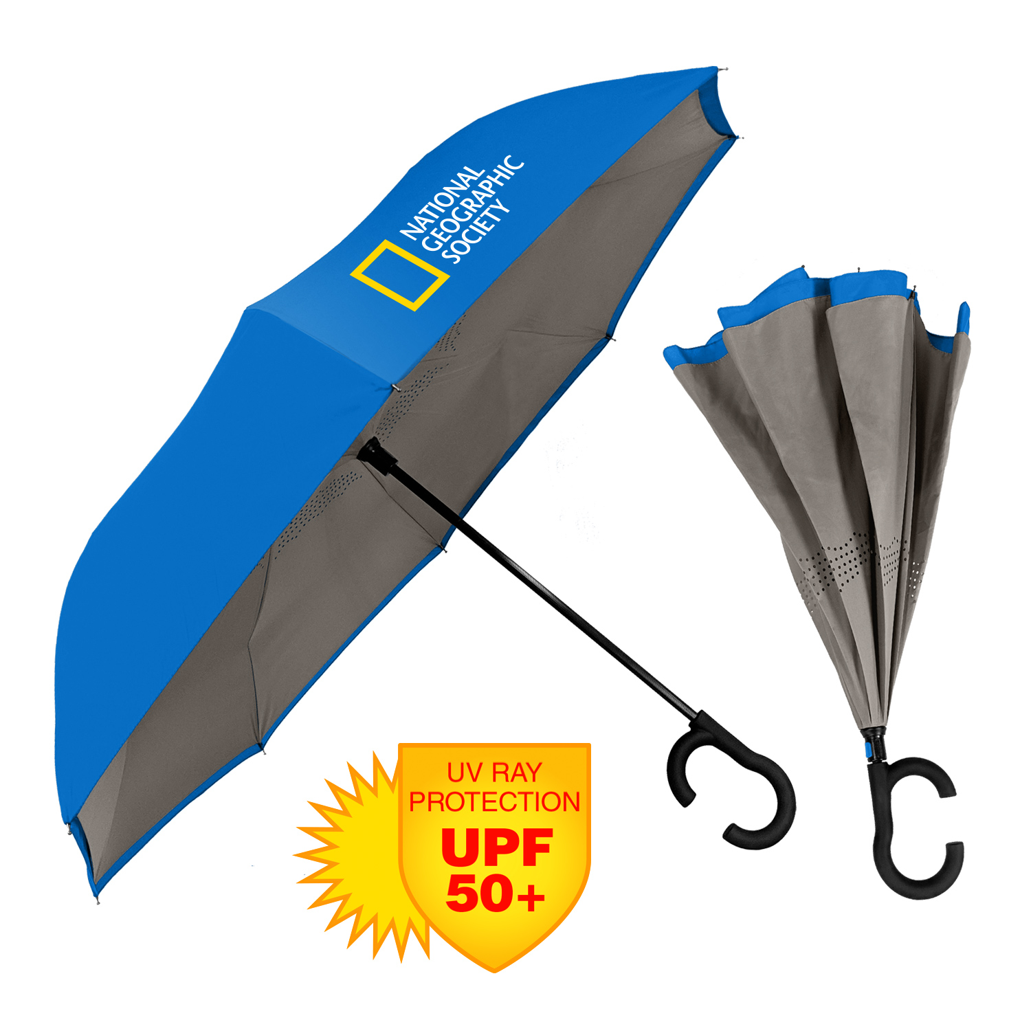 Picture of The ViceVersa Inverted Umbrella w/Smartphone-Friendly Handle - Manual-Open & Reverse Close
