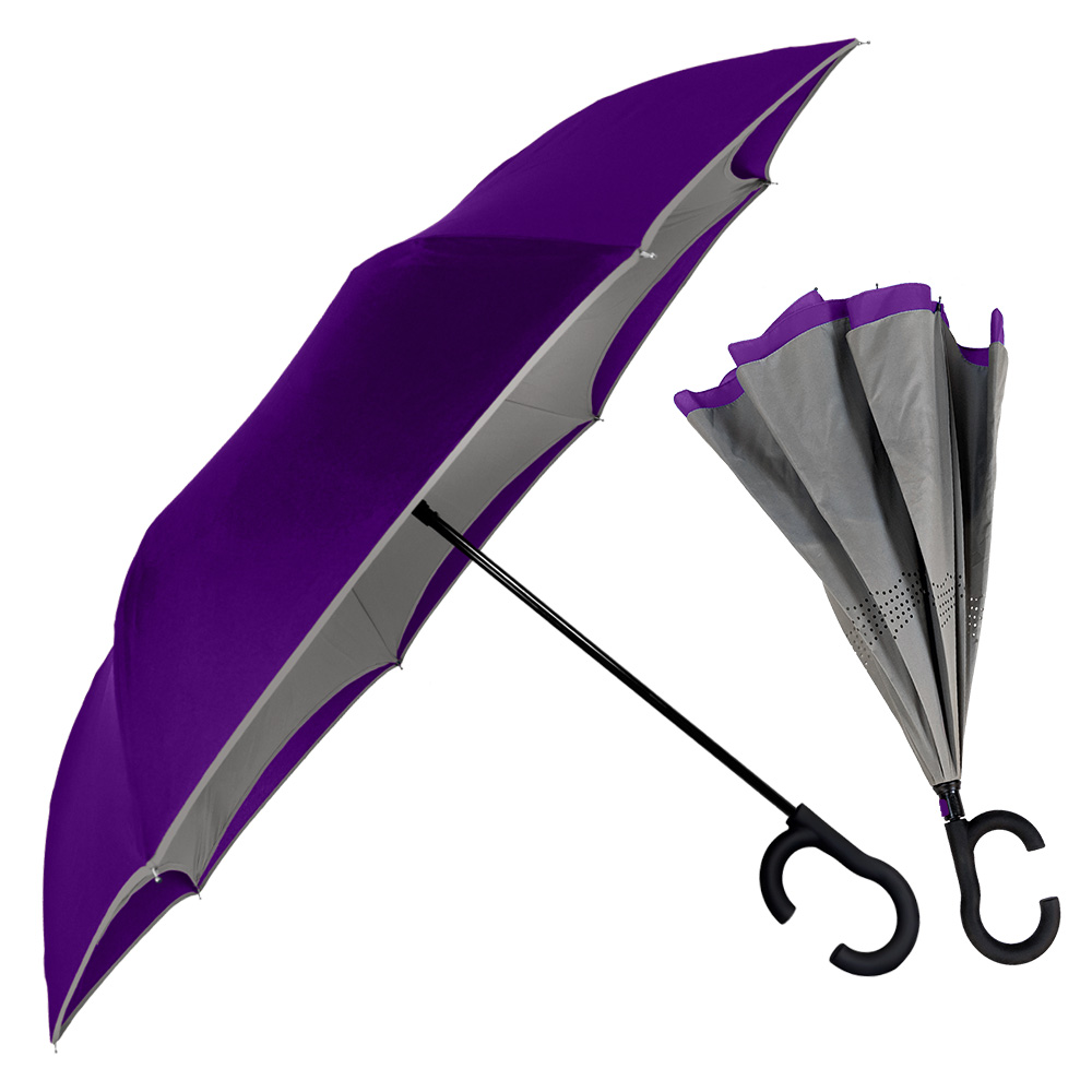 Picture of The ViceVersa Inverted Umbrella w/Smartphone-Friendly Handle - Manual-Open & Reverse Close