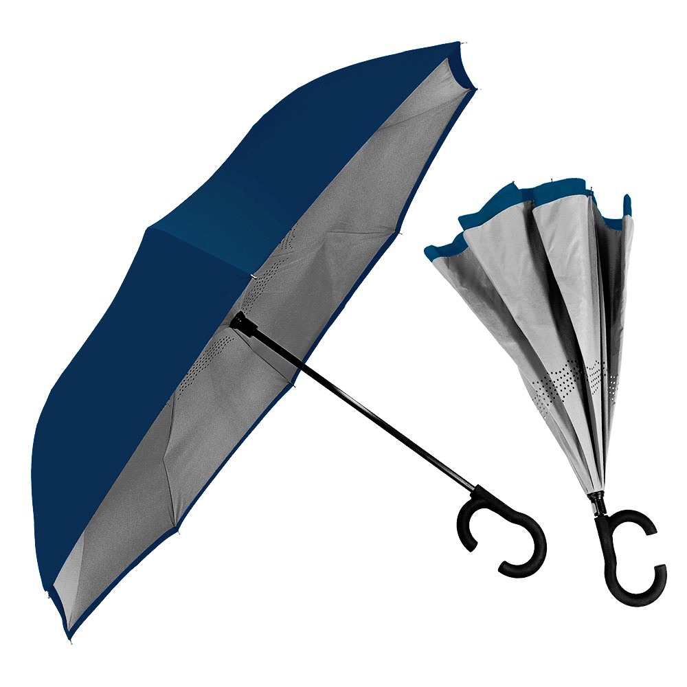 Picture of The ViceVersa Inverted Umbrella w/Smartphone-Friendly Handle - Manual-Open & Reverse Close