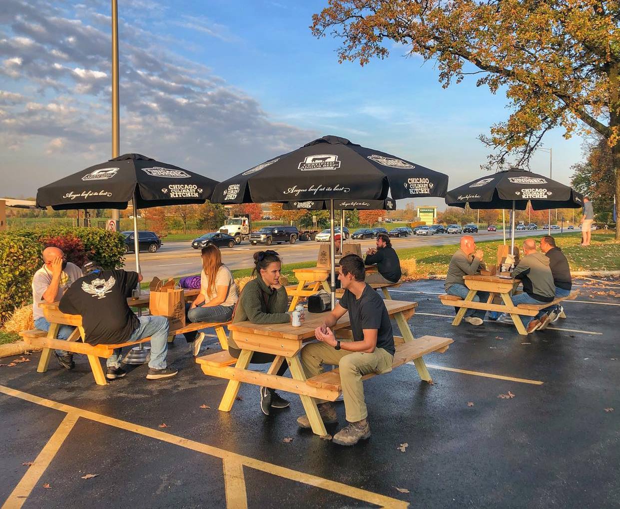 Picture of The Vented Bistro Patio Umbrella -- Commercial Quality
