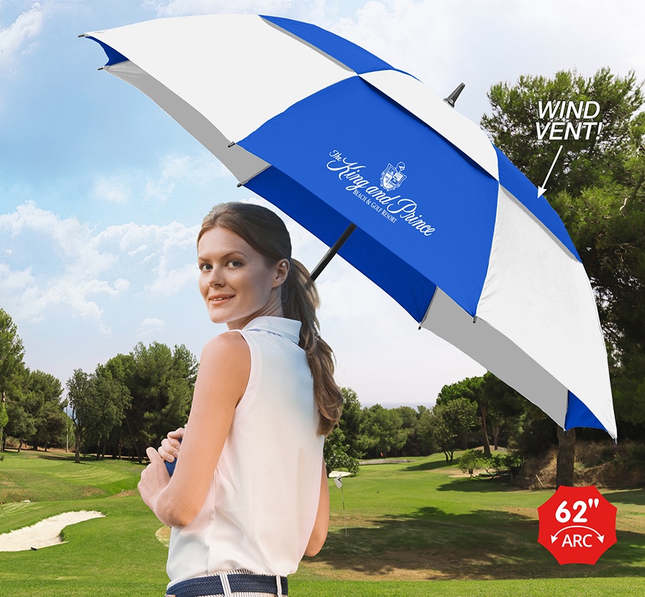 Picture of The Vented Checkerboard Golf Umbrella - Auto-Open