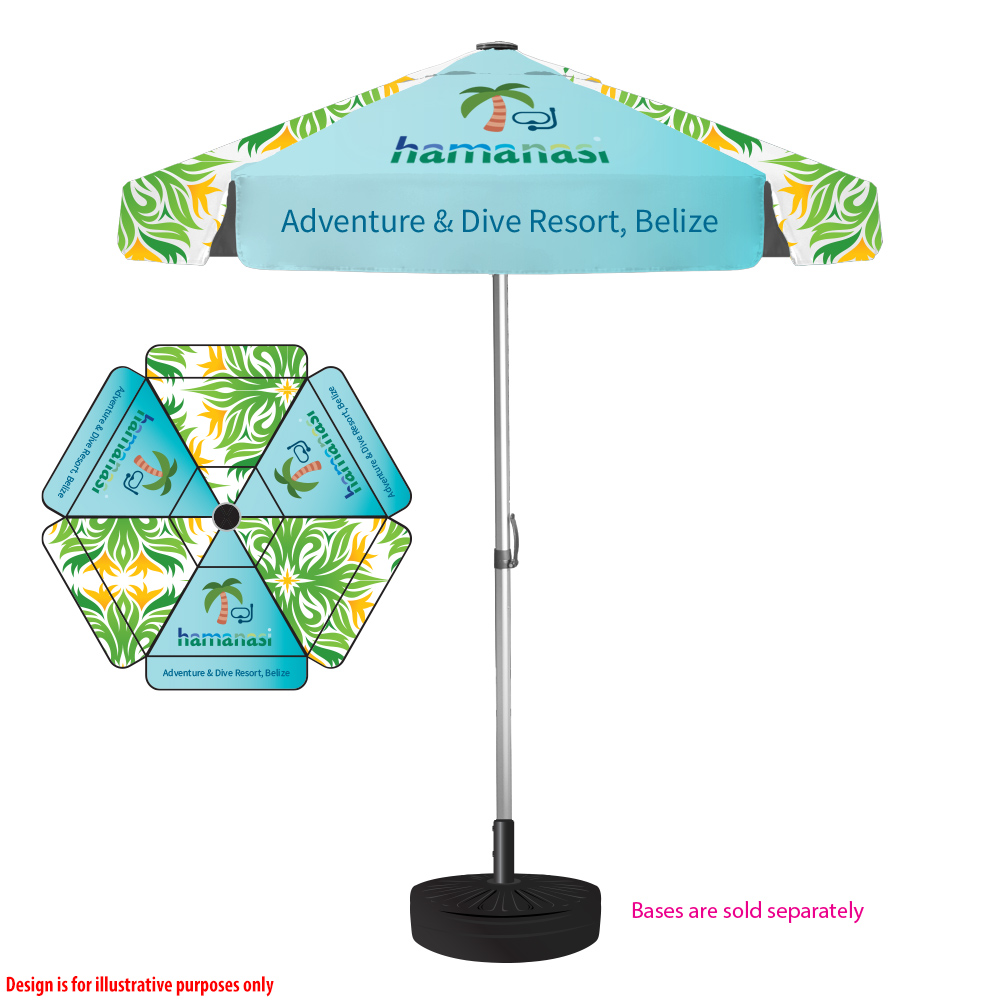 Picture of The Vented Bistro Patio Umbrella - Digital Full Color Canopy