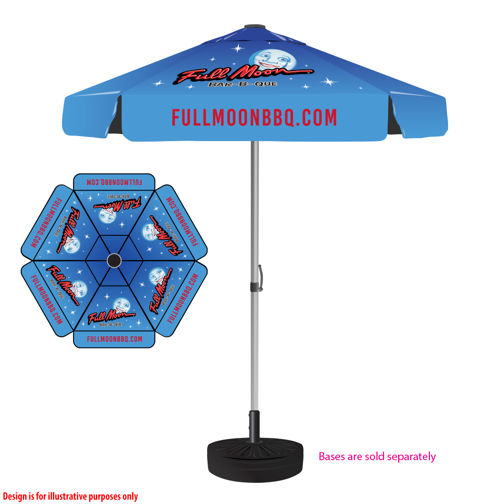 Picture of The Vented Bistro Patio Umbrella - Digital Full Color Canopy