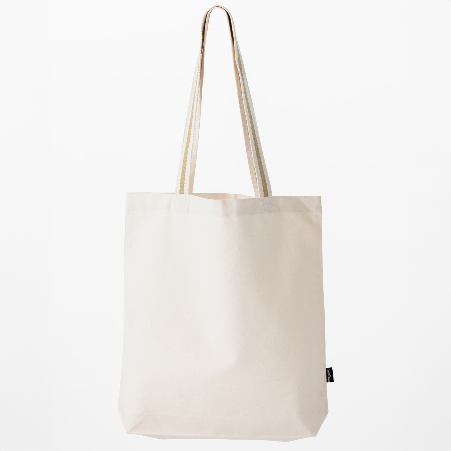 Picture of Deluxe Canvas Tote Bag with Striped Handles
