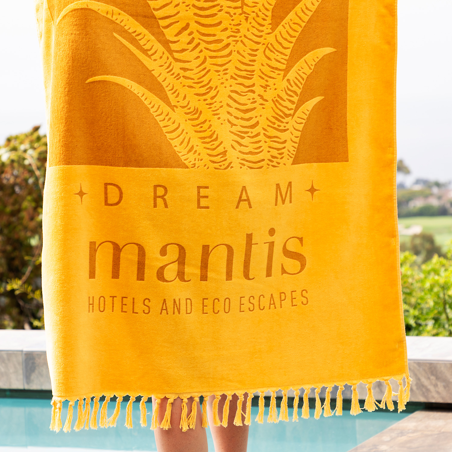 Picture of Fringe Recycled Cotton Terry Velour Beach Towel