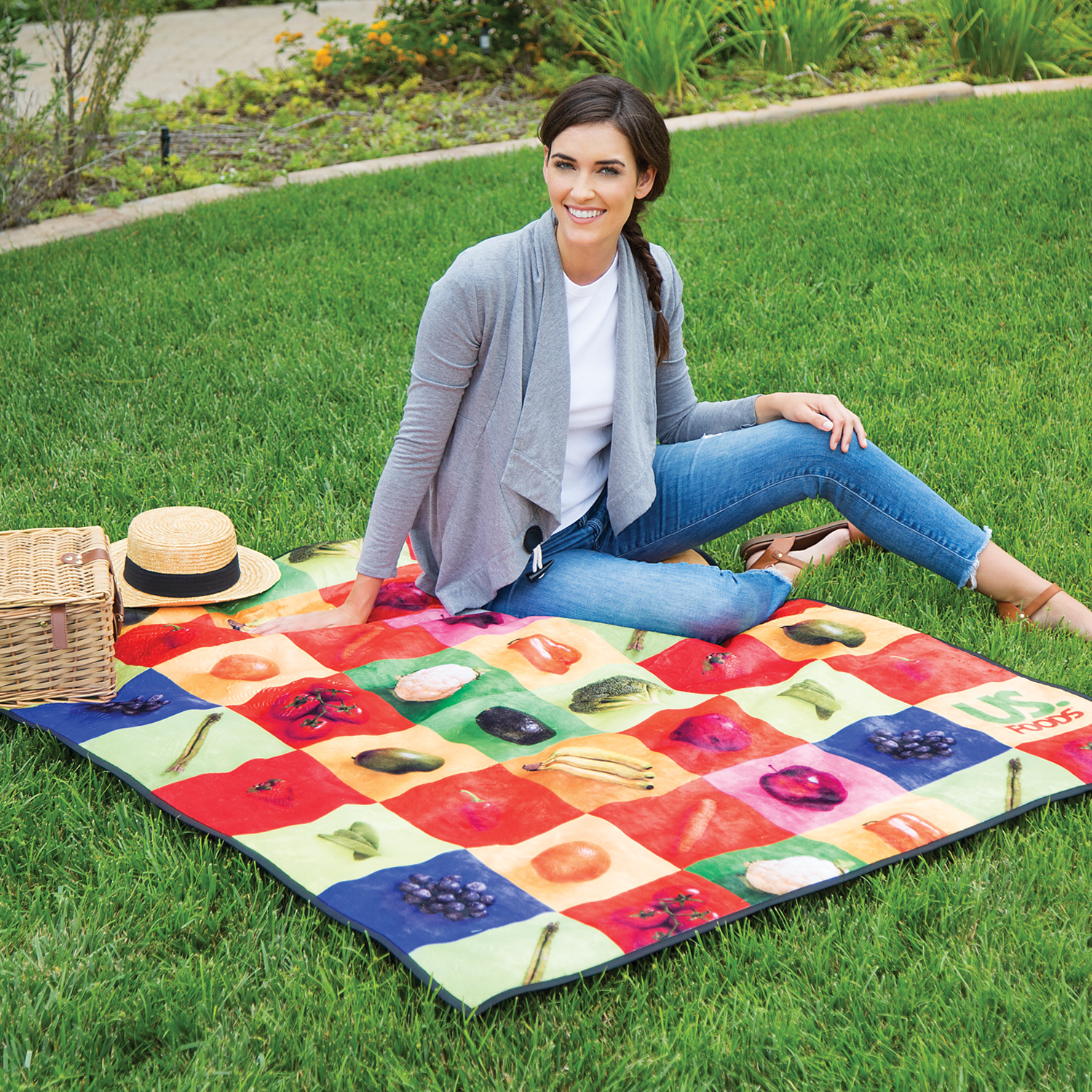 Picture of Water Repellent Microfiber Picnic Blanket