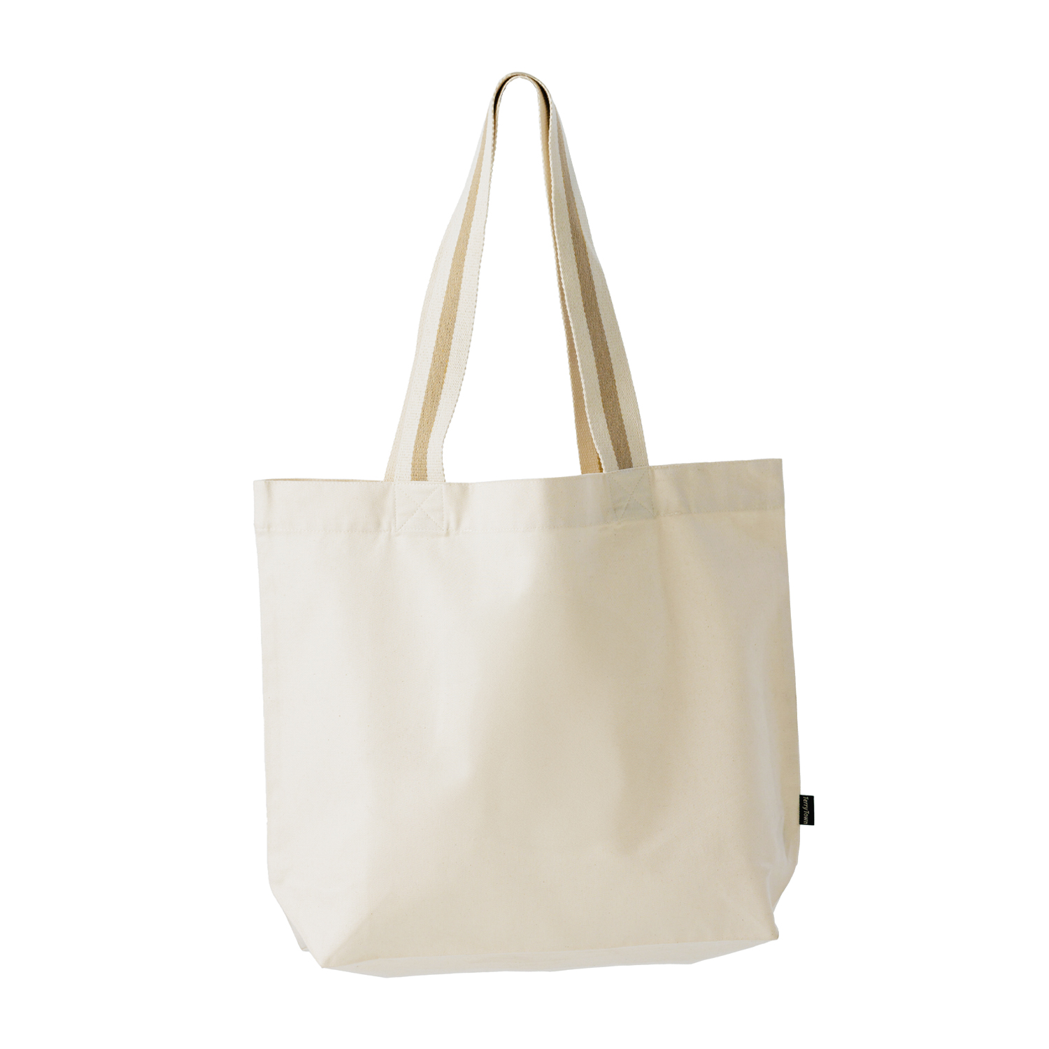 Picture of Oversized Deluxe Canvas Tote Bag with Striped Handles