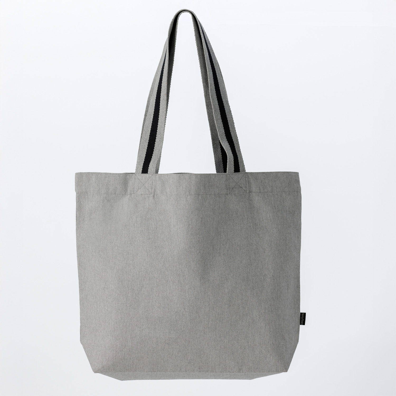 Picture of Oversized Deluxe Canvas Tote Bag with Striped Handles