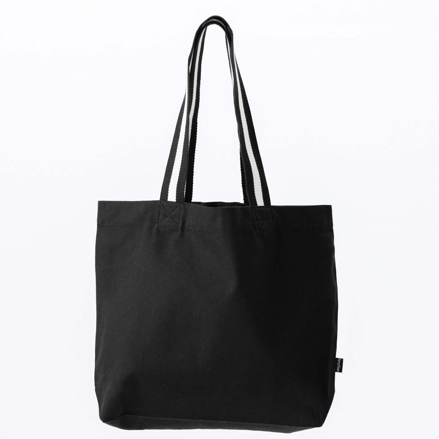 Picture of Oversized Deluxe Canvas Tote Bag with Striped Handles