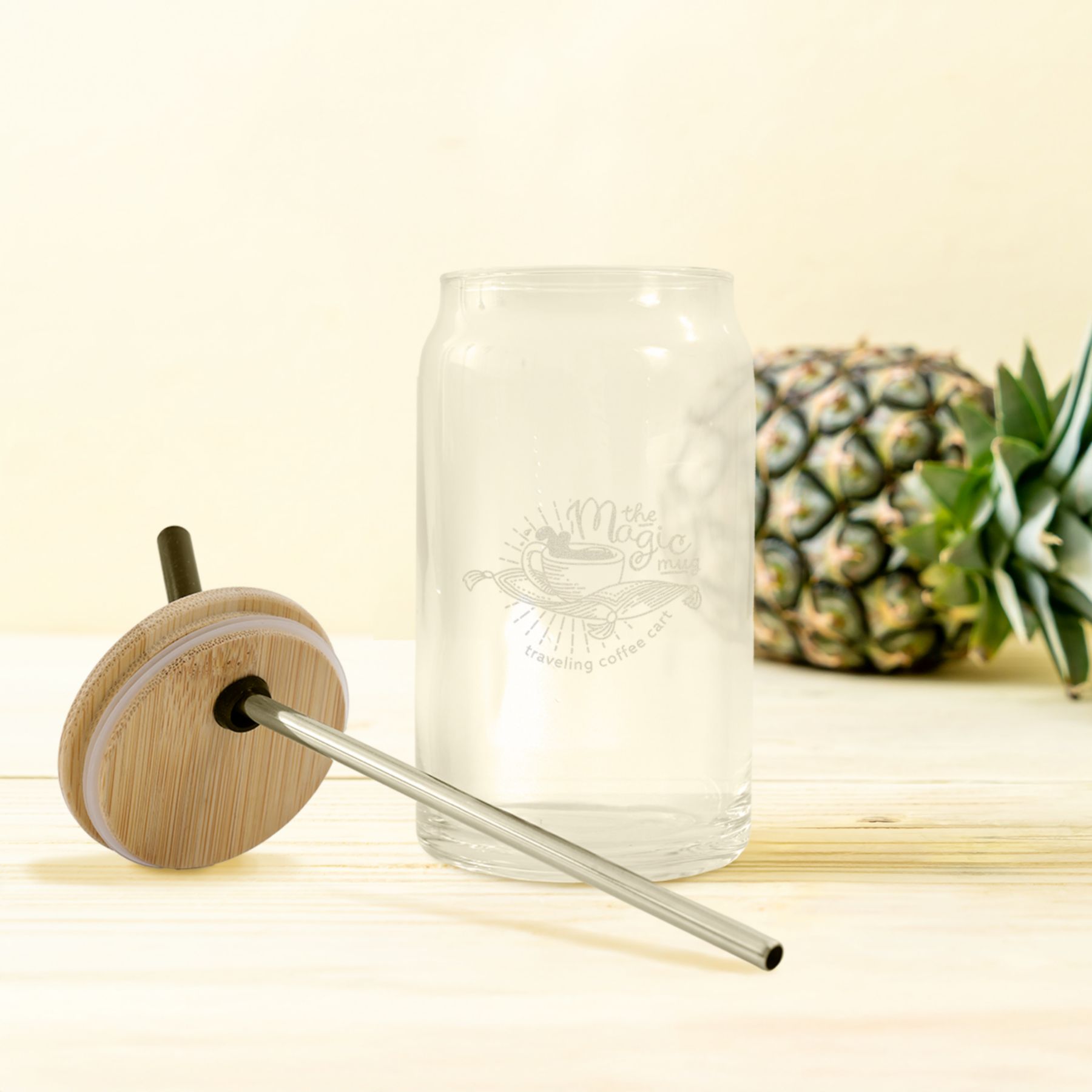 Picture of Pod Etched Can Glass 16 Oz.