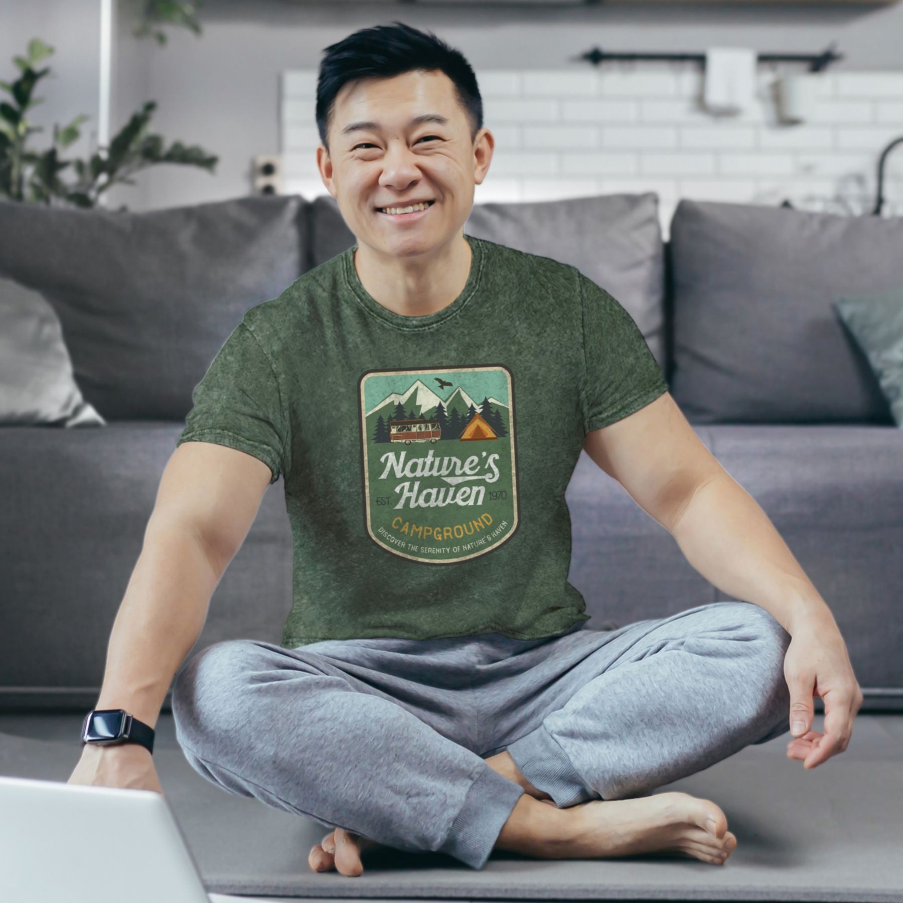 Picture of Full Color Unisex Acid Washed T-Shirt