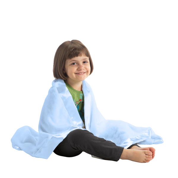 Picture of Satin Trim Tahoe Microfleece Baby Blanket (Embroidered)