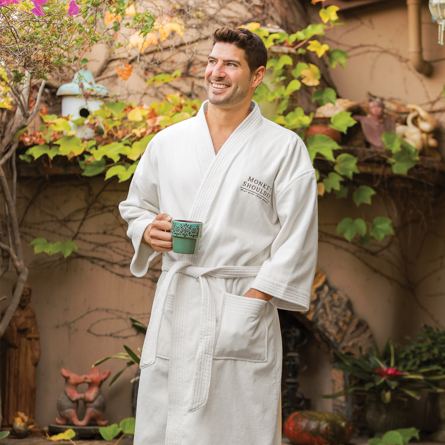 Picture of Terry Velour Kimono Robe (Color Robe, Embroidered)