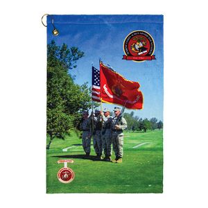 Picture of Traveler's Microfiber Terry Golf Towels - Corner Hook Grommet (Edge to Edge Printed)