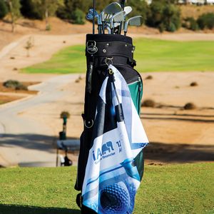 Picture of Microfiber Scrubber Golf Towel - Upper Left Hook & Grommet (Printed)