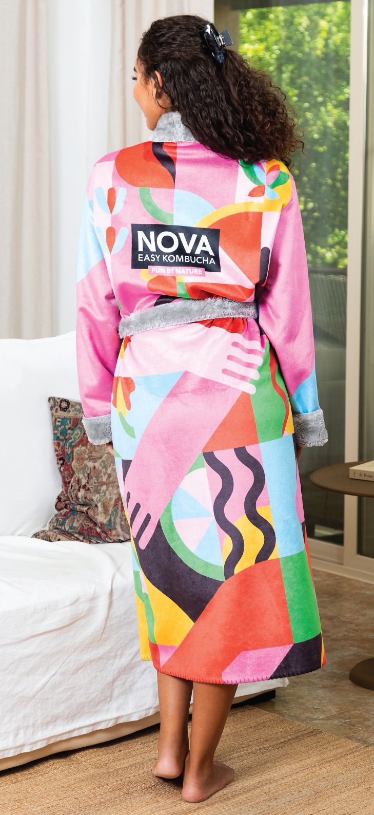 Picture of Sublimated Shawl Collar Robe, S/M