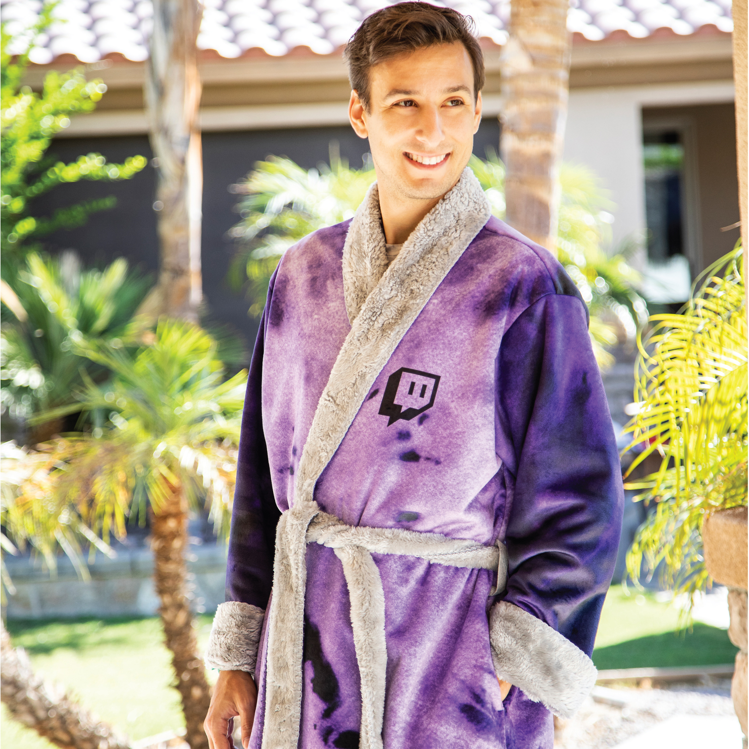 Picture of Sublimated Shawl Collar Robe, L/XL