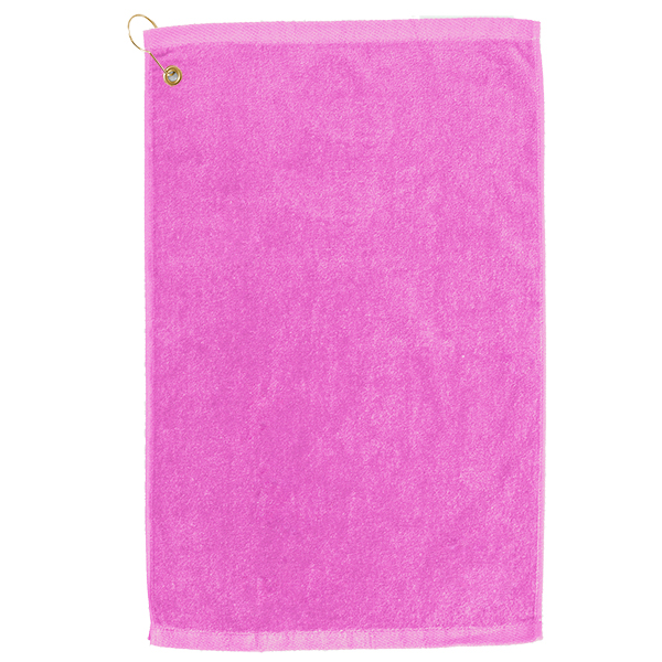 Picture of Premium Velour Golf Towel w/ Upper Left Corner Hook & Grommet (Color Embroidered)