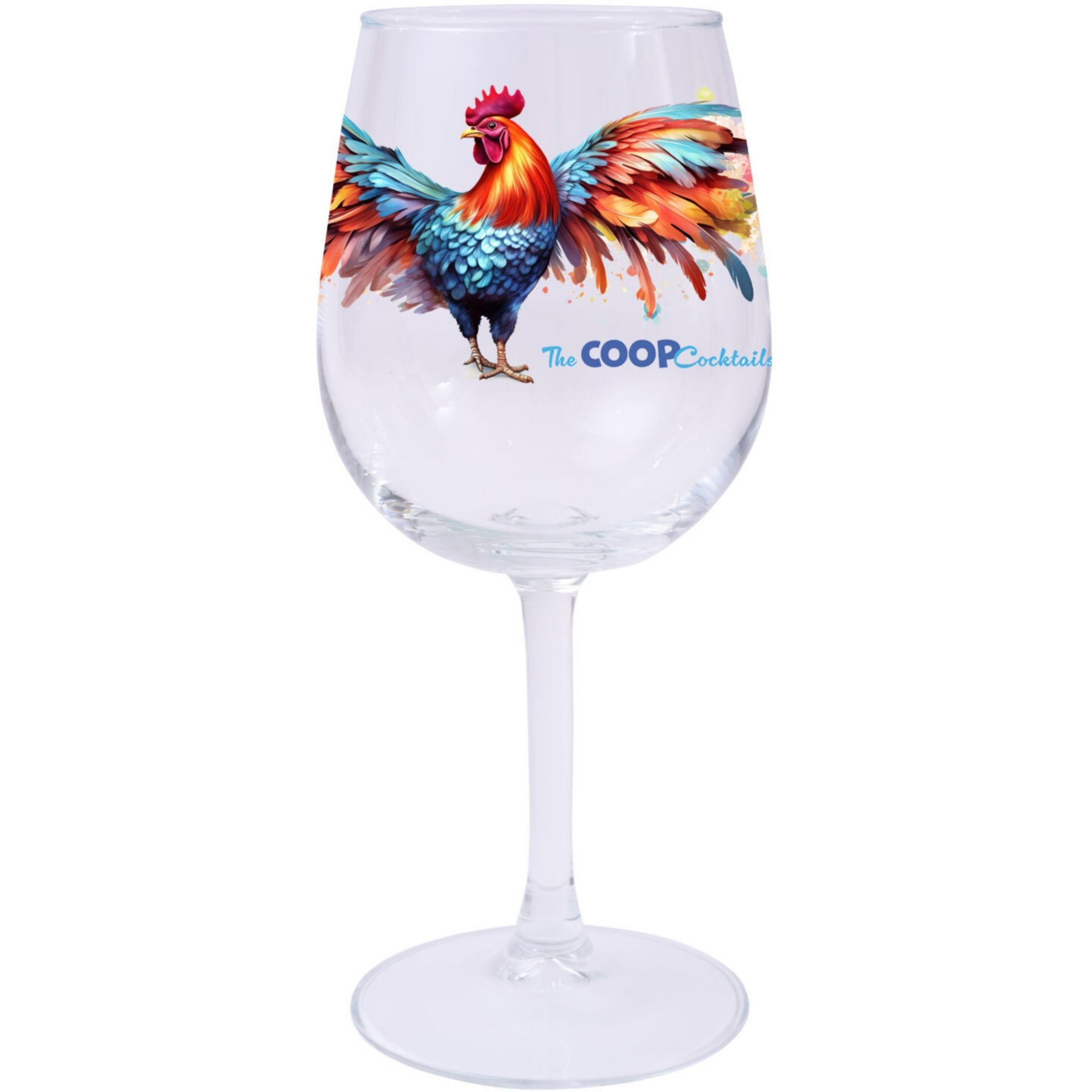 Picture of Full Color Wine Glass 12.75