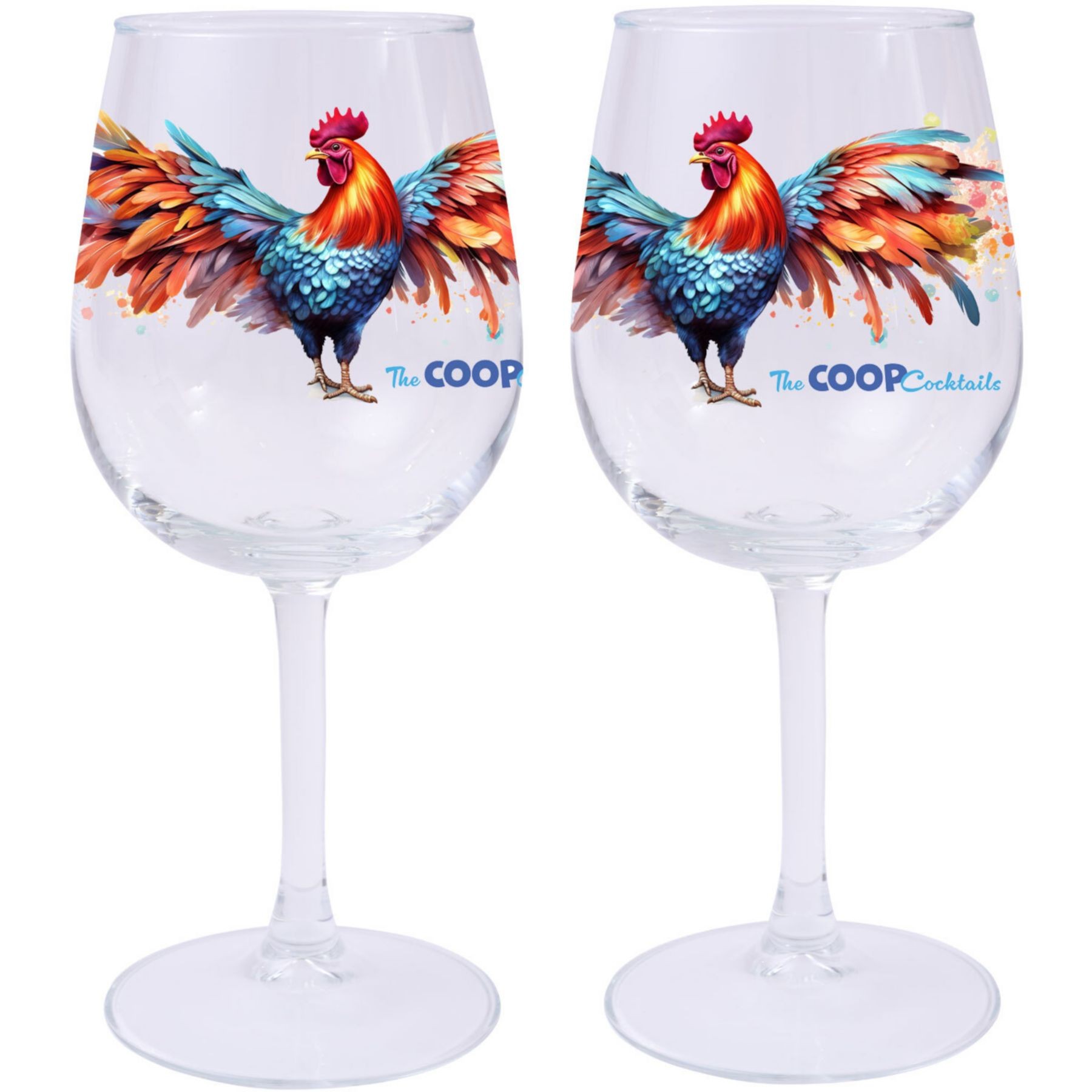 Picture of Full Color Wine Glass 12.75