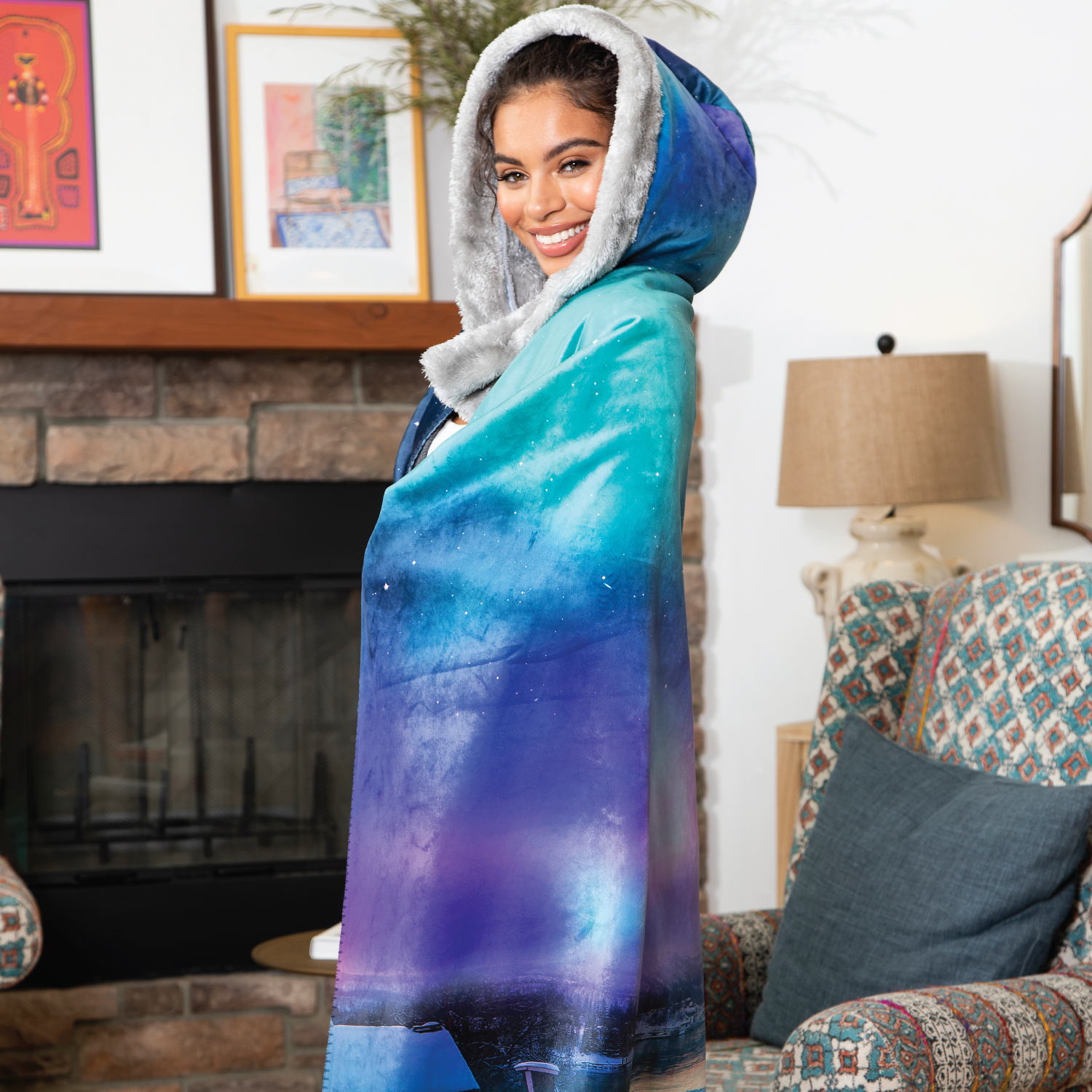 Picture of Hooded Sherpa Luxe Throw 50" x 60""